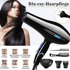 Föhn Haartrockner mit 3 Diffusor Haarfön Pr...