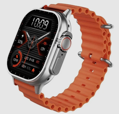 Smartwatch/Uhr HK9 MAX AMOLED 2.12 iOS+Android (2 Armbänder) Luxus - Orange