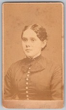 Antique CDV Circa 1870s Service Gorgeous Lady In Dress Bridgeton NJ