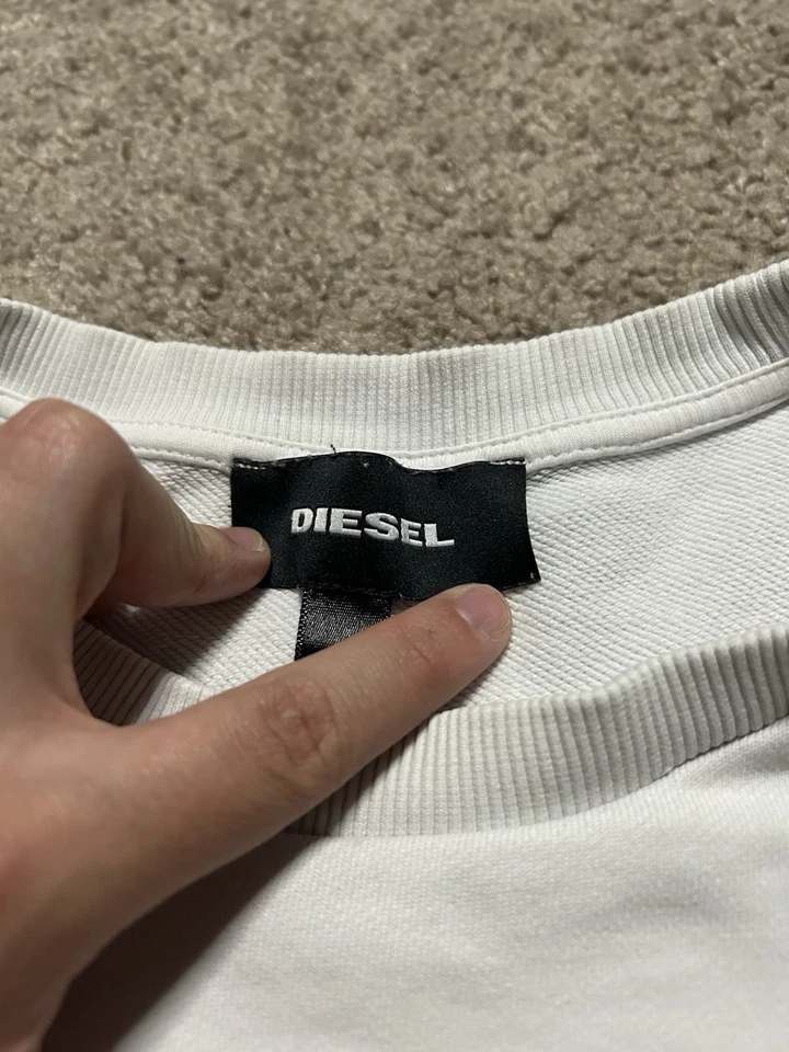 Diesel Diseñador Crema Cuello Redondo Sudadera Talla XL, Excelente Estado Foto 2 de 4