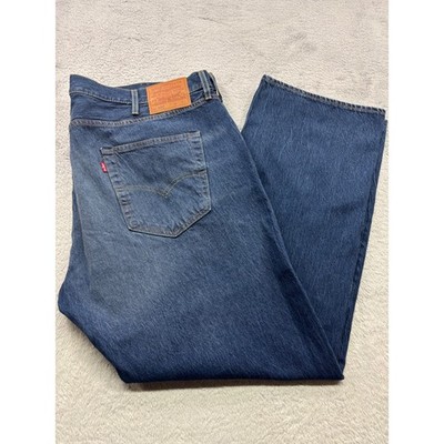 Levi's lot. 501 Premium ''Big E'' Mens Jeans Dark Wash Straight Fit W46 L32