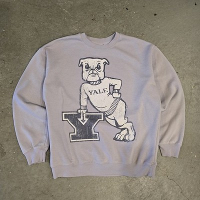 Yale University Bulldogs Crewneck Sweatshirt Mens Large Gray Heather Ivy League