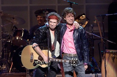 Keith Richards Mick Jagger of The Rolling Stones onstage performin- Old Photo