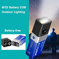 9V Battery Flashlight Mini Led Key Light 6F22 Battery Not Included=