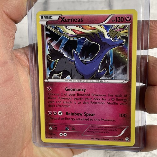 Pokemon Xerneas XY - Steam Siege 81/114 Near Mint NM Holo Rare Pokémon Card TCG