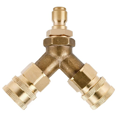 #ad #ad Pressure Washer Tee Splitter Coupler 3 8 Inch Quick Connect Fits 2 Gun 1 Power $28.93