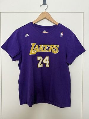 Kobe Bryant Los Angeles LA Lakers T-Shirt Womens Sz L Adidas #24