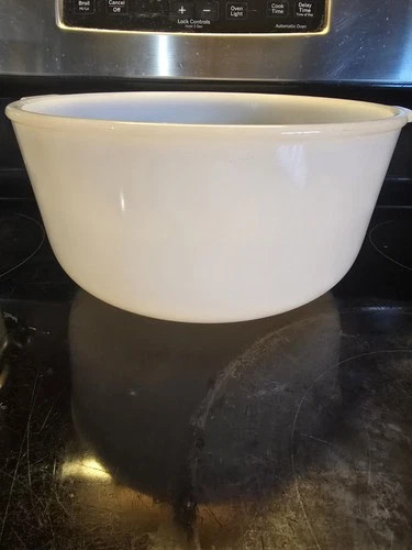 Vintage Milk Glass Mixing Bowl Sunbeam