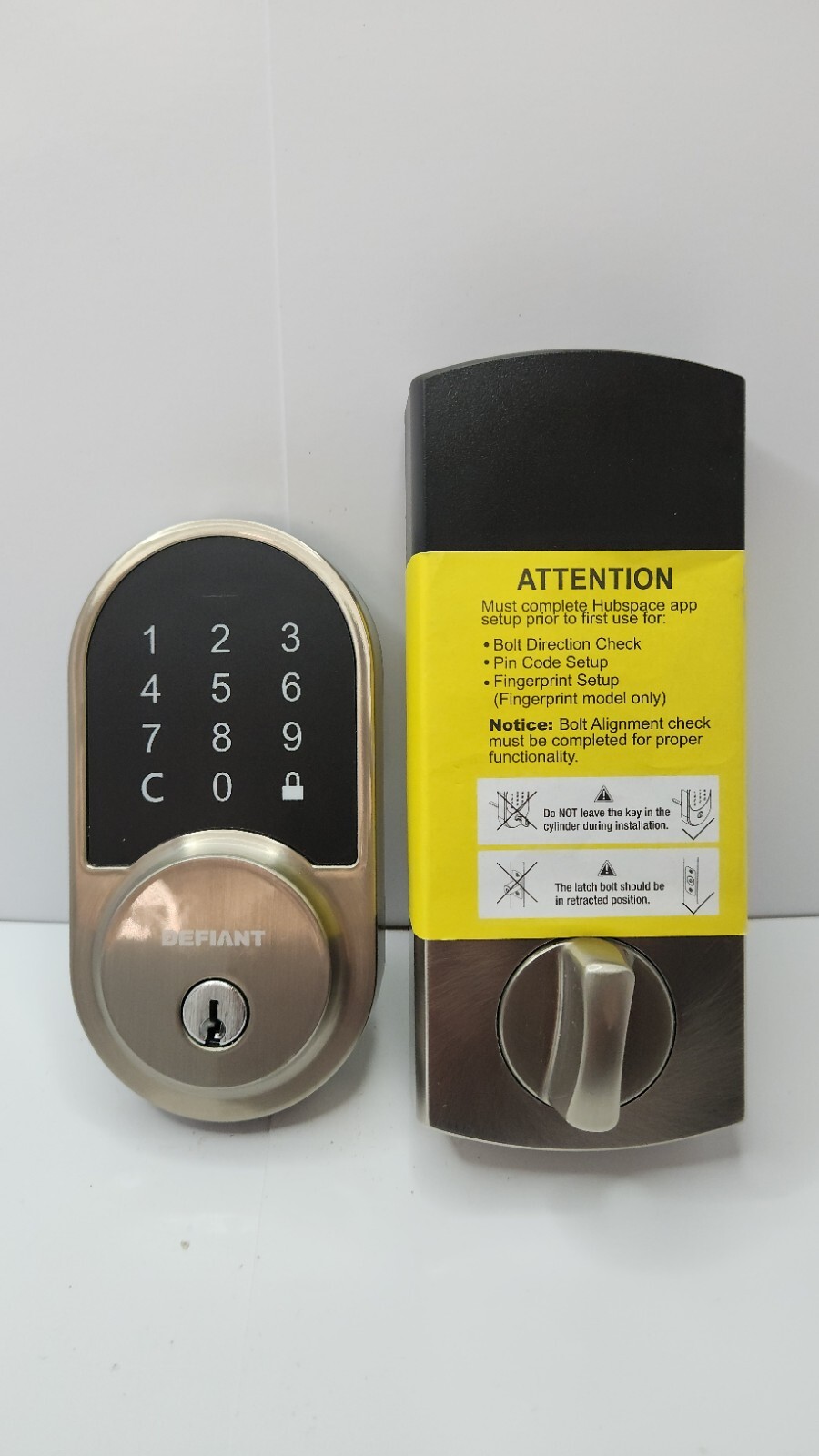 Defiant Smart WiFi Deadbolt Keyless Entry Keypad Door Lock HSGC6X2D01AJP Read Description-image