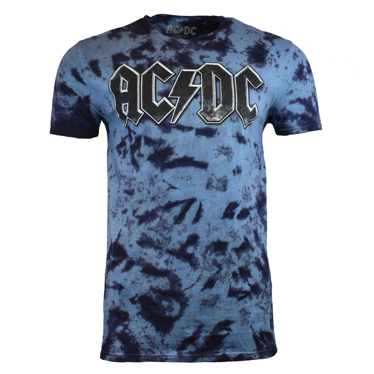 metál póló férfi AC-DC - Logo & Angus Applique Slub - ROCK OFF