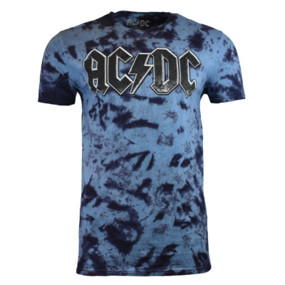 Men T Shirt AC/DC -Music Rock Band Tour Vintage  -Tie Dye -size Small-Medium