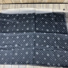 100% Silk Black Cream Scarf Square Shaw 