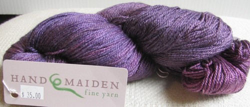 HAND MAIDEN Swiss Mountain Super Sock Yarn Silk Merino Wool 100 gr 400m Amethyst