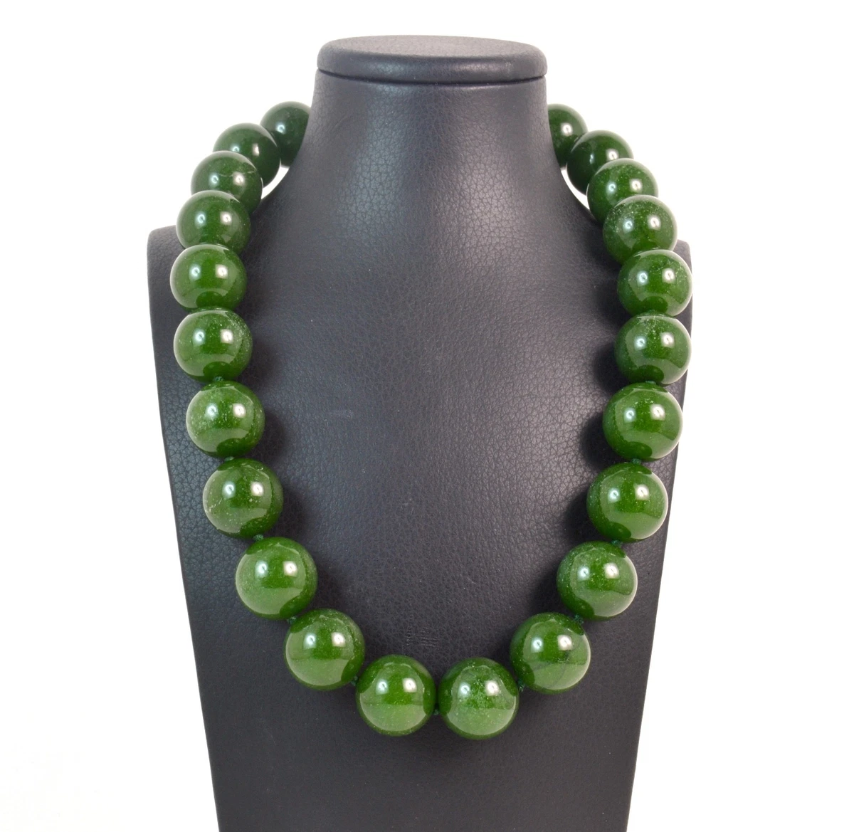 Bracelet En Jade Néphrite Et Argent 925 - Fermoir Magnétique, Fait Main En Italie