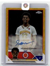 2023 Topps Chrome McDonald's All American Sean Stewart Chrome Auto Gold Wave