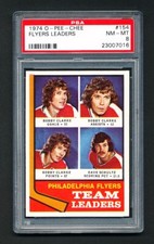 1974 OPC HOCKEY 154 FLYERS LEADERS BOBBY CLARKE PSA 8 NM-MINT