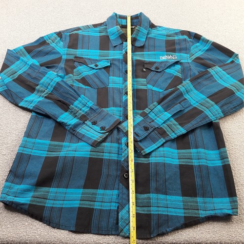 Billabong Mens Shirt Small Tartan Check Long Sleeve Button Up Collared Top - Picture 4 of 12