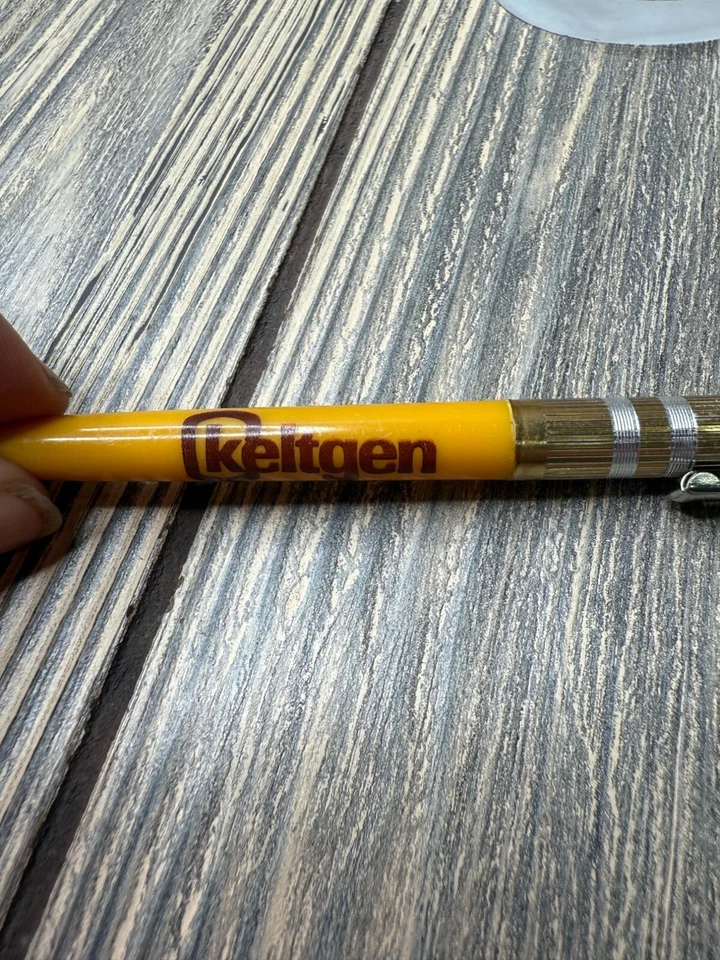 老式广告圆珠笔“Ketgen Seed Company”黄色和银色 — 第 2/4 张图片