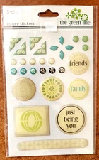 S.E.I. EPOXY STICKERS -THE GREEN LINE ~ FRIENDS FAMILY "JUST BEING YOU"