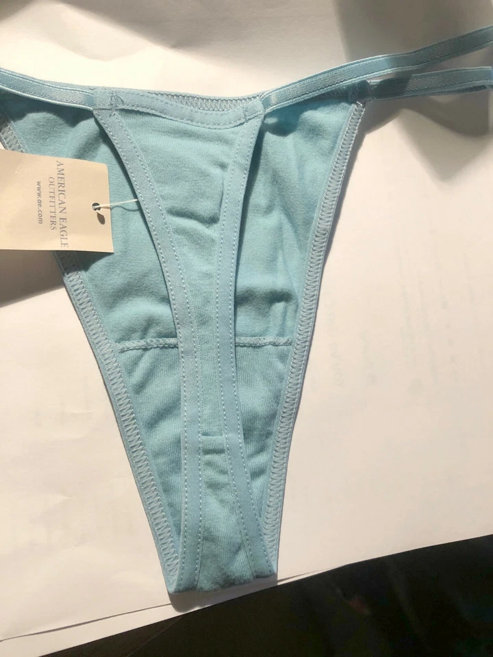 NWT American Eagle Outfitters PLAID BOW THONG - Image 2 of 2