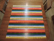 33 Yardstick Wood Wooden Ruler Lot Advertising Sign Color Art Craft Hobby