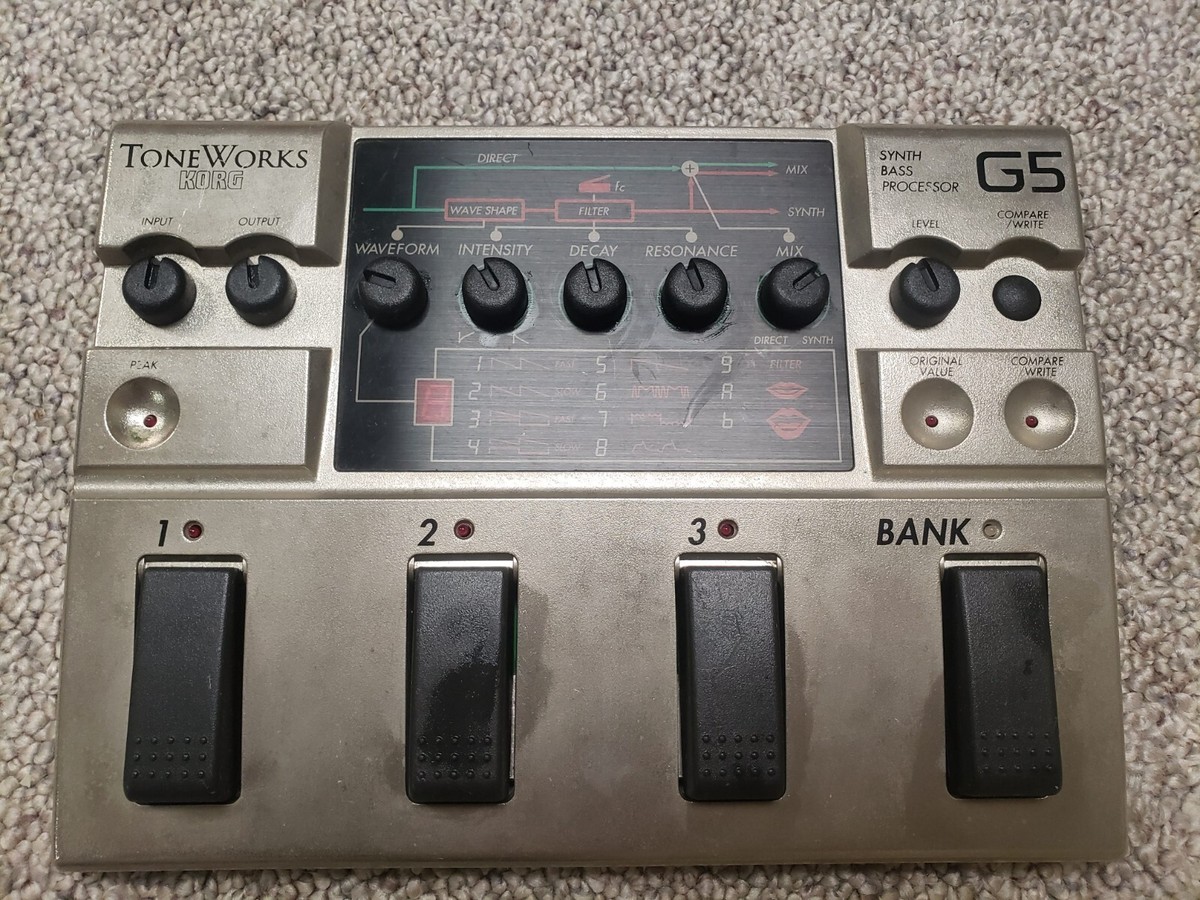 Korg ToneWorks G5 Bass Synth Guitar Effect Pedal Processor Filter Wave Funk MIJ