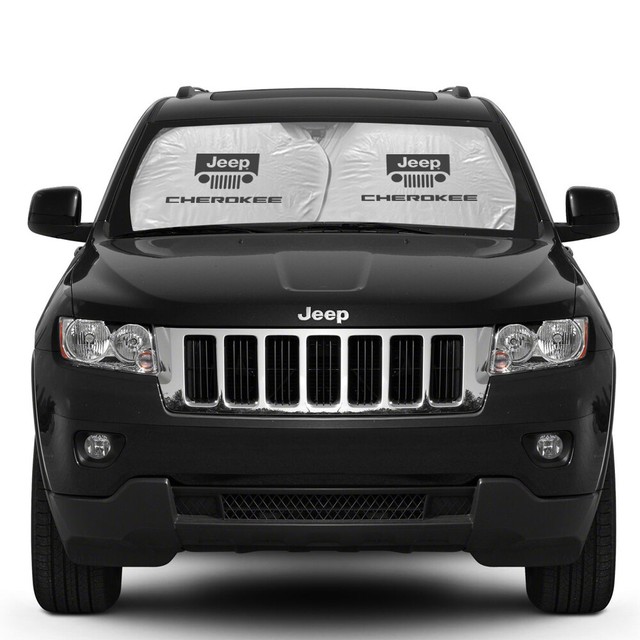 Jeep Cherokee Dual Panels 228" W x 24" L Easy Folding Windshield Sun