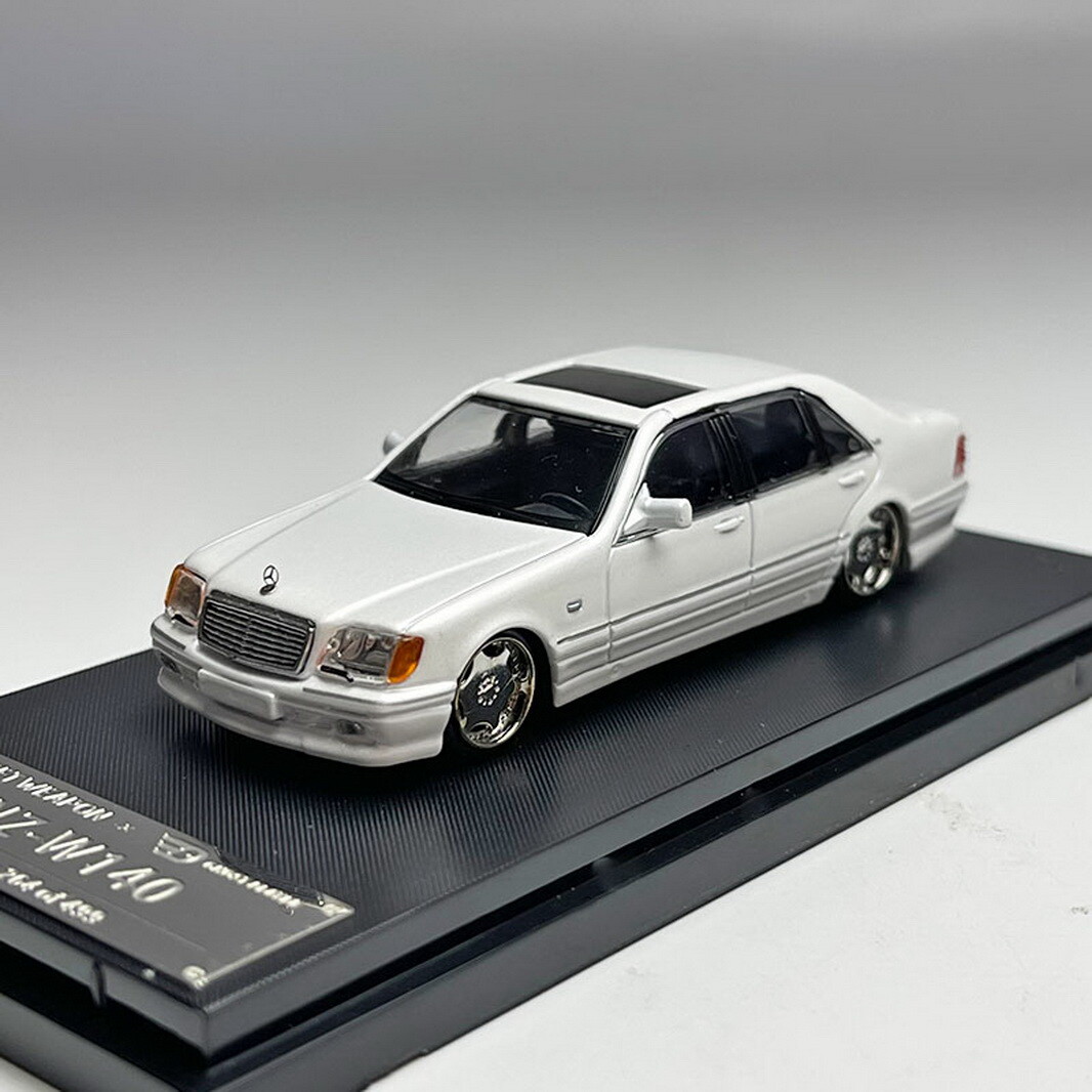 Street Weapon 1/64 Scale Mercedes-Benz S600 W140 1991 White