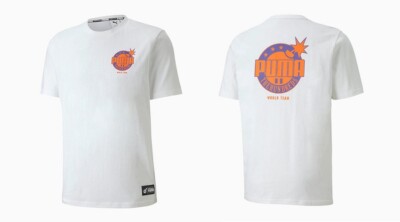 PUMA X THE HUNDREDS S/S WORLD TEAM T-SHIRT WHITE/MULTICOLOR 596750-02