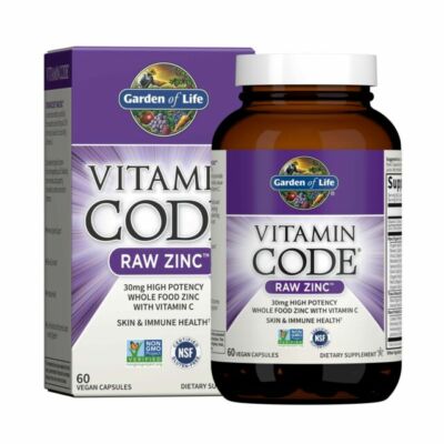 Garden of Life 102007 Vitamin Code Raw Zinc Whole Food Supplement 60 Capsules