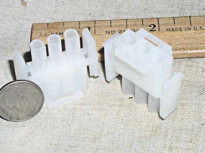 2 TE AMP 350766-1 MATE-N-LOCK 3 PIN POS POSITION HOUSING POWER WIRE CONNECTOR