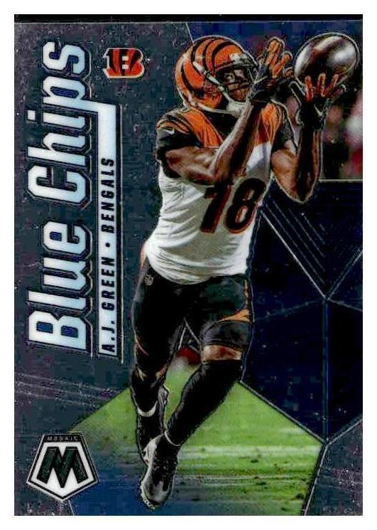 2020 Panini Mosaic #BC3 A.J. Green Blue Chips
