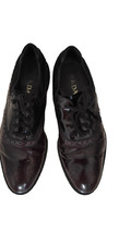 Vtg Authentic Prada Milano Leather Brogue Wingtip Airsole Derby Men Shoes Sz 10