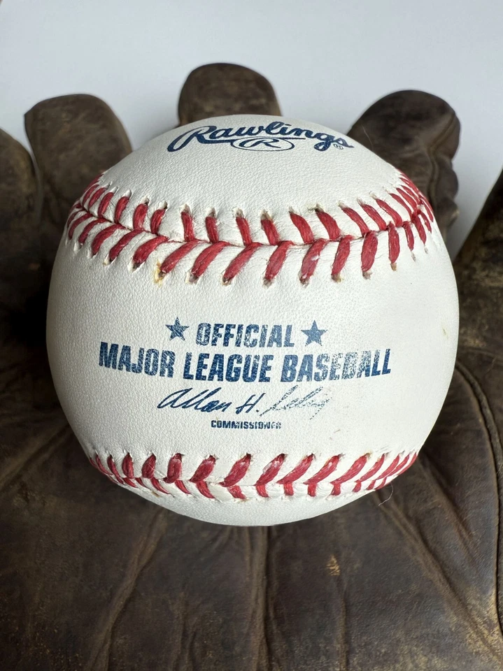 Denny McLain Signed Autographed Life Stats Official Major League OML Baseball - Image 4 of 4