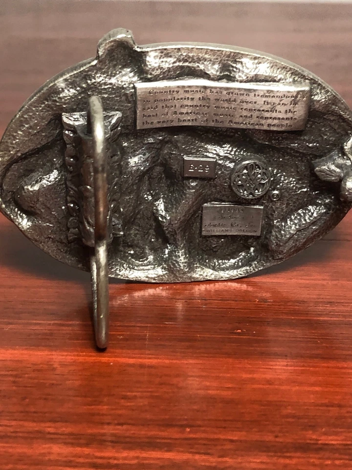 Country Western Bluegrass Vaquero Banjo Violín Guitarra Música Vintage Hebilla de Cinturón Foto 4 de 4