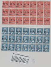 FORGERY - Fogli di Werner's FORGERY/REPLICA della posta aerea di Francia 1928, W51