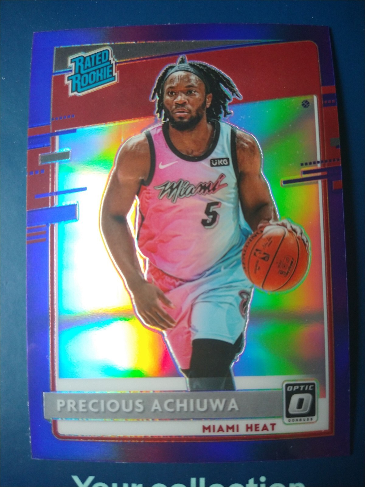 2020-21 Donruss Optic PURPLE PRIZM Precious Achiuwa #170 Heat Rated Rookie RC