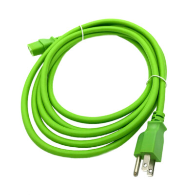 10' Green AC Cable for MICROSO' XBOX ONE 1 BRICK CHARGER ADAPTER