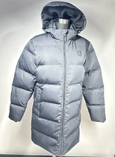 New Samshield Women Black  Down Riding Snow Hooded Winter Puffer Coat Size S