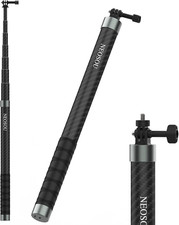 102" Carbon Fiber Selfie Stick for GoPro, Insta360, Osmo Pocket - Waterproof