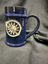 Ranger Up Handmade Tankard by Sunset Hill Stoneware Tiger  Sun Drinking Stein