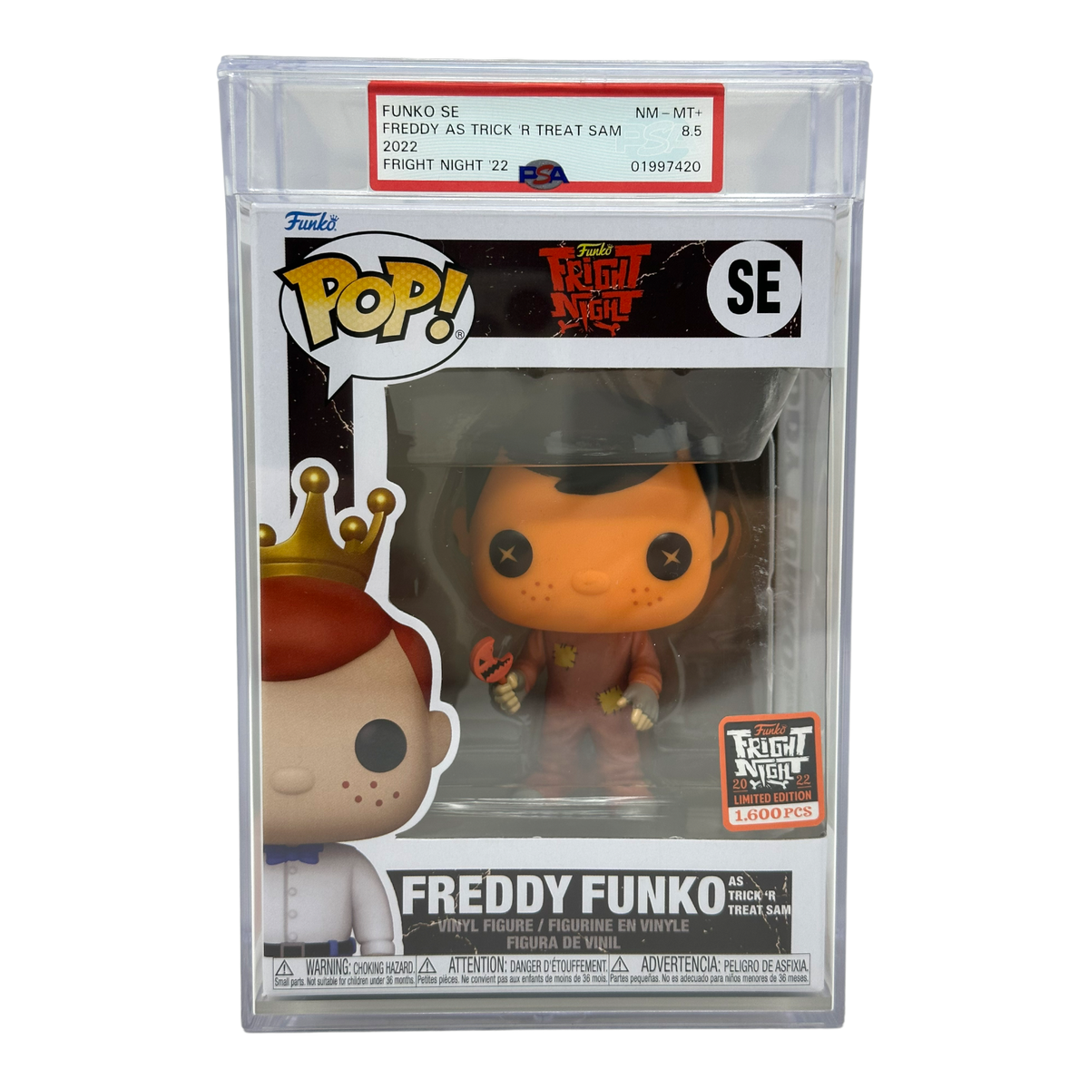 PSA 8.5 Funko Pop! Freddy Funko as Trick r Treat Sam # SE Fright