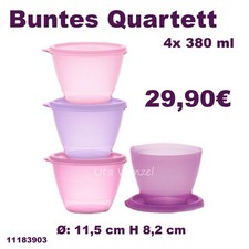 TUPPERWARE 4x 380 ml Frische Behälter Hitparade Julchen Schüssel auslaufsicher