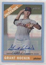 2015 Topps Heritage Minor League Edition Blue Border 27/50 Grant Hockin Auto 0l1