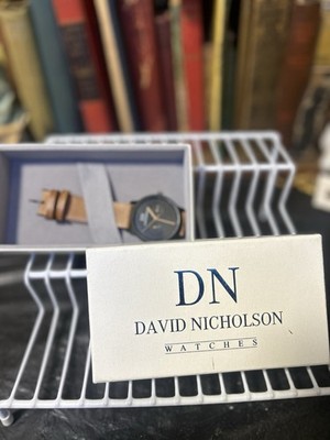 David Nicholson watches stainless steel case back 3 atm water resistant
