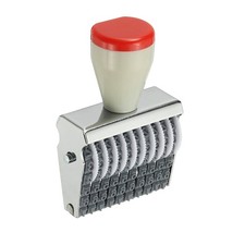 10 Digit Number Roller Stamp, Adjustable Rubber Stamp Symbol Office Date