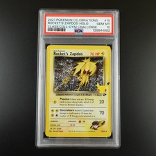 PSA 10 Rocket's Zapdos Pokemon Celebrations Classic Collection Holo Graded Karte