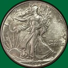 1944 Walking Liberty Half Dollar Almost Uncirculated AU Coin #39218