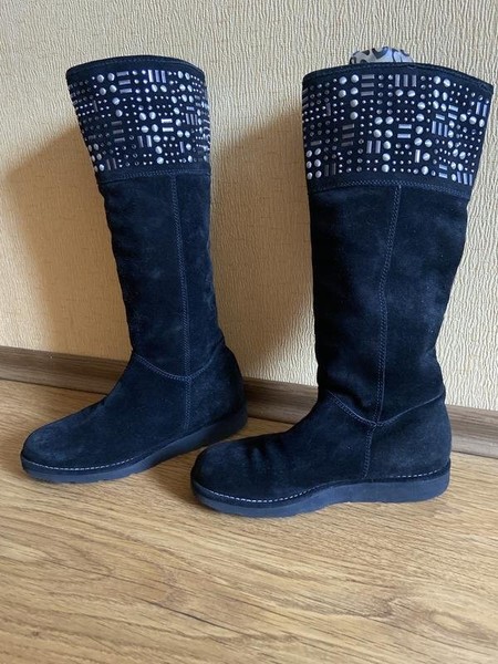 Women Bruno Magli Boots Black Suede 37