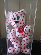 Celebrity Bears "Born a Star" Plush Beanbag Bear White Red Hearts Box